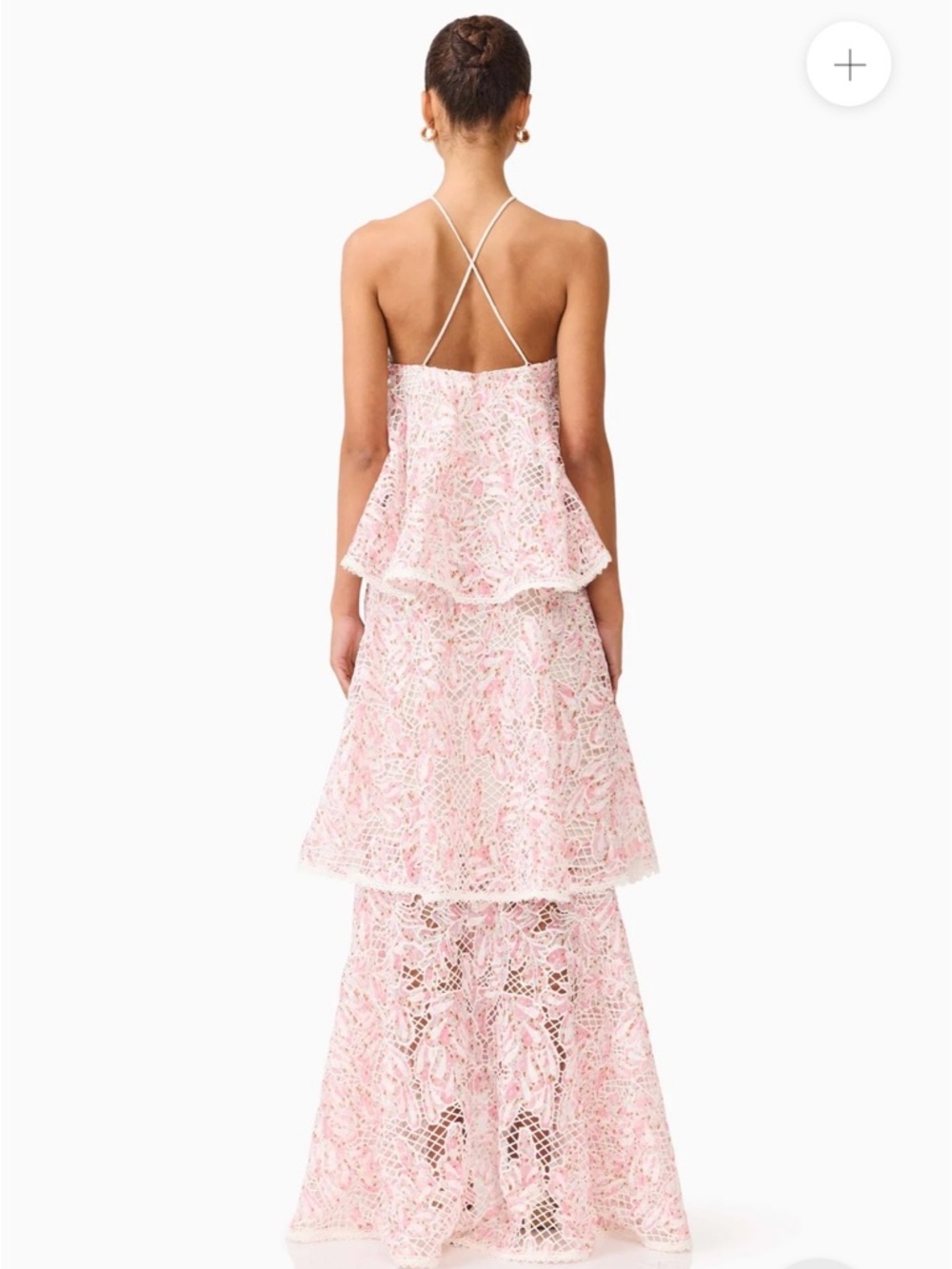 Elliatt Valencia Lace Tiered Halter Maxi Dress - Picture 7 of 15